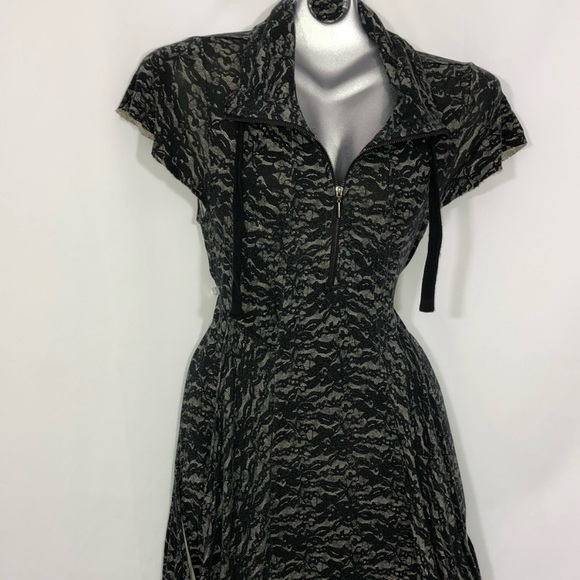 Kensie lace effect turtleneck or zipper midi dress - Picture 4 of 6